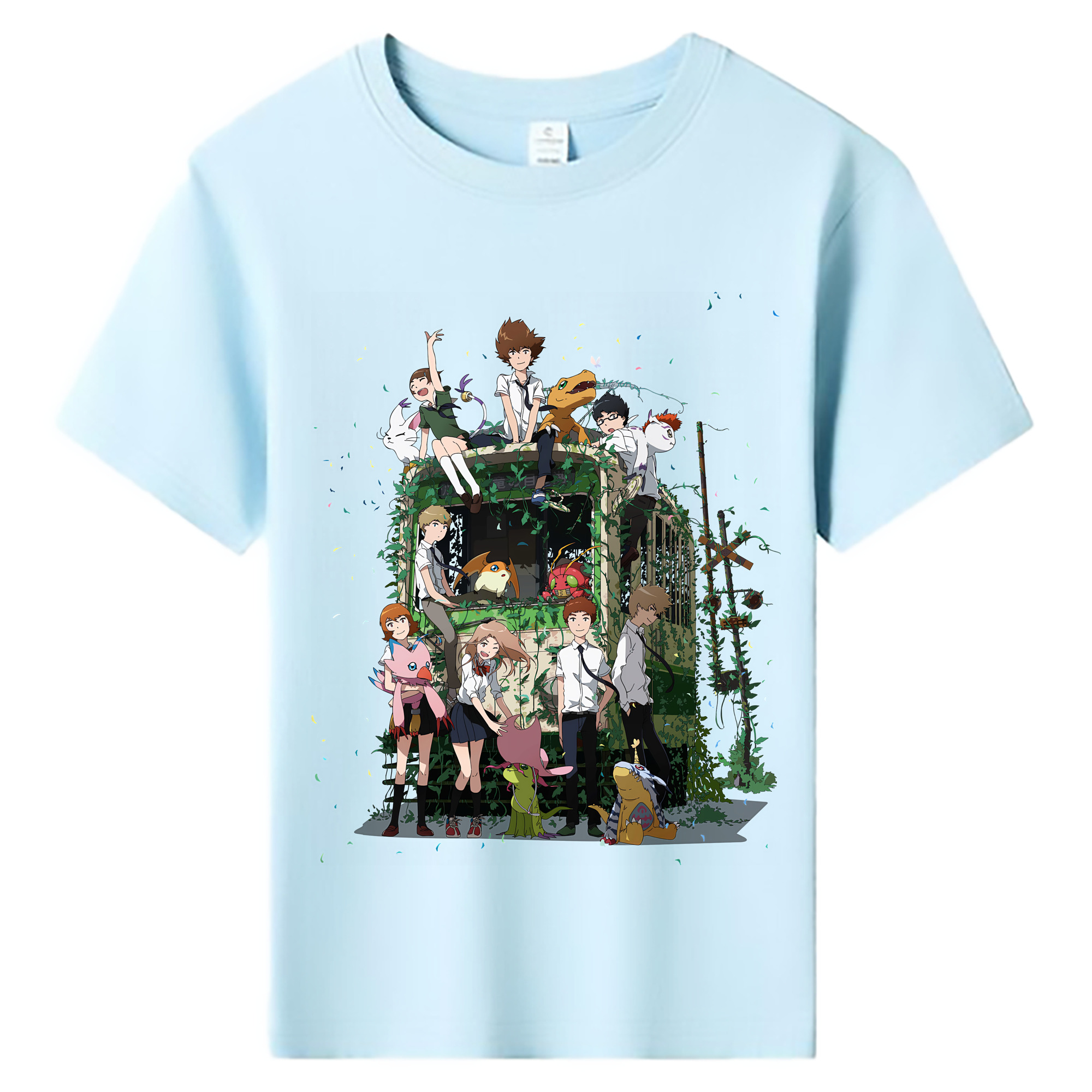 （画像用） Digimon デジタルモンスター/デジモン 綿100％キッズTシャツ（フロントプリント）